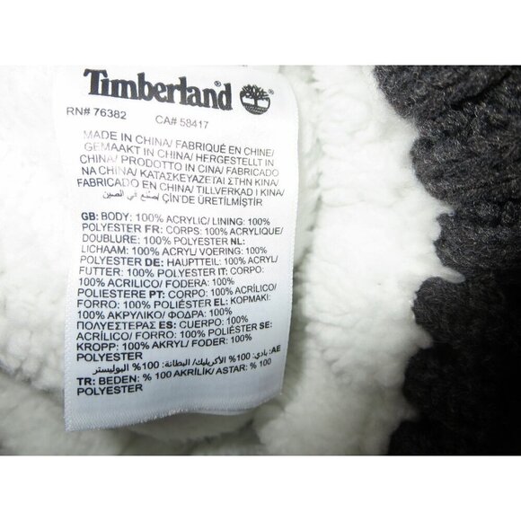 Timberland Prescott Gray Cable Knit Cap Fleece Lined Womens - Picture 6 of 7